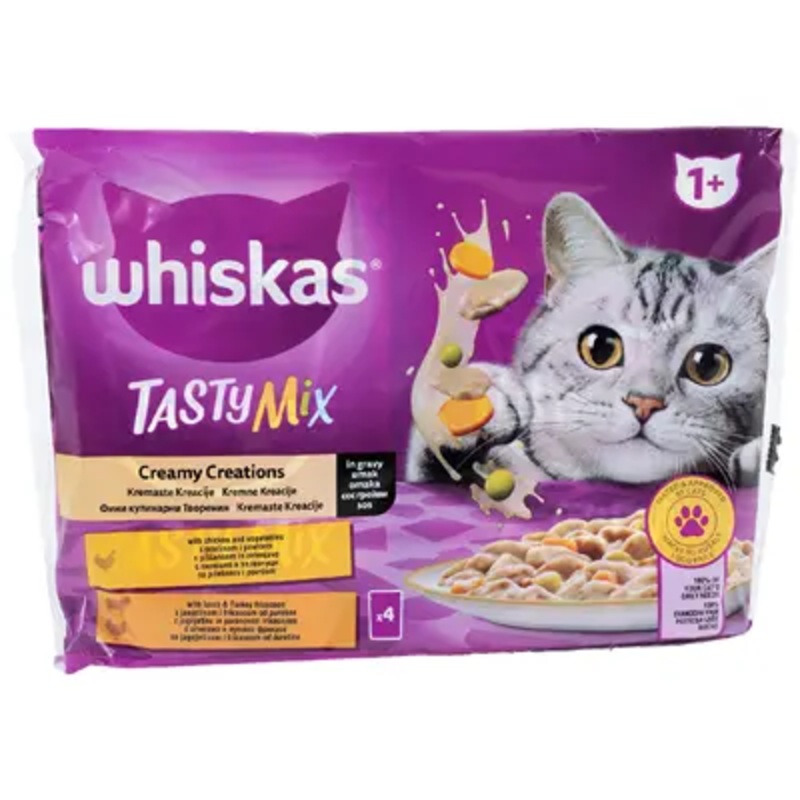 Whiskas Tasty Mix Creamy creations 4x85g.