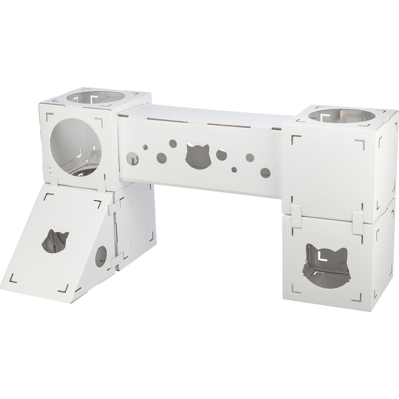 TRIXIE Finca Felice Indoor Modular Cardboard Cat Condo, Cat Play Tower, Corrugated Cat House