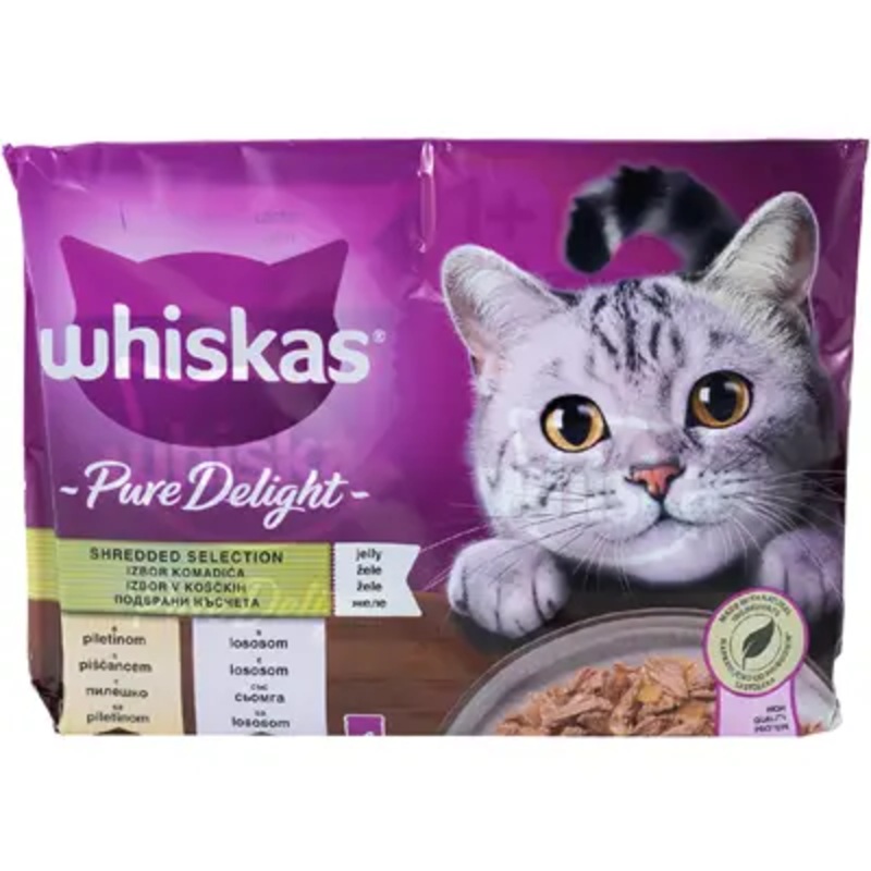 Whiskas PURE DELIGHT Mixed Meals, 4x85g