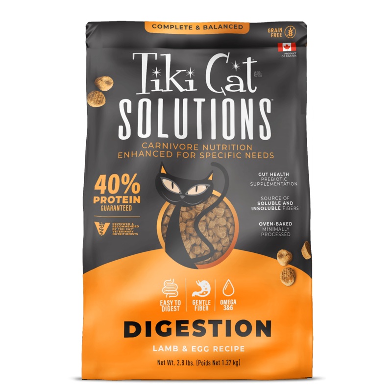 Tiki Cat Solutions Digestion Baked Kibble: Lamb & Egg Recipe