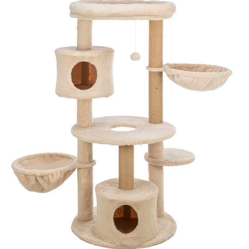 TRIXIE Anna Jute 50″ Cat Tree Scratching Posts Condos Hammocks Perches Cat Toy, Beige