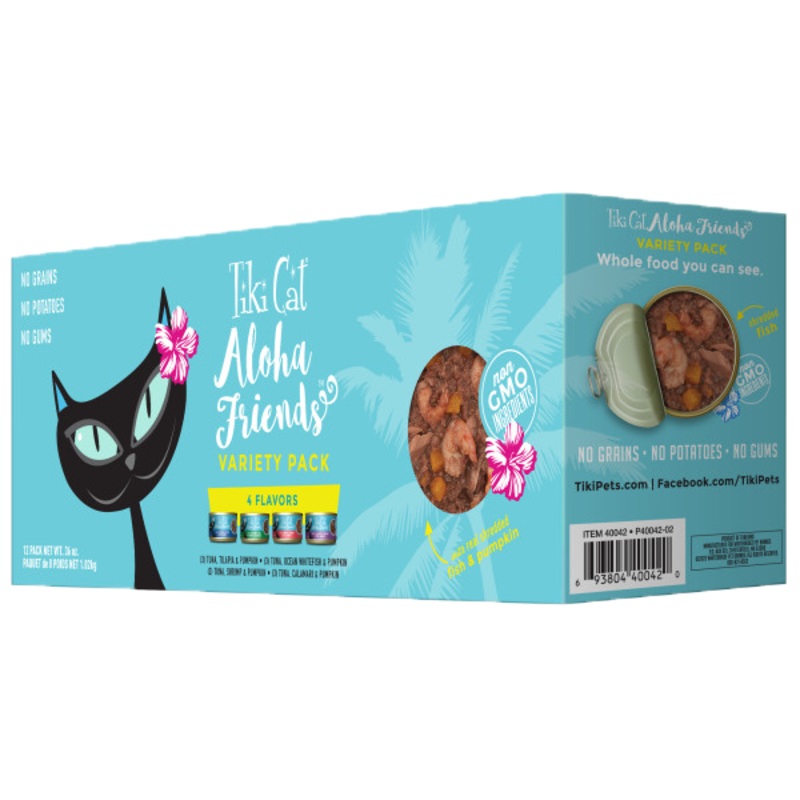 Tiki Cat Aloha Friends Grain Free Variety Pack 4 Flavors 12/3 oz
