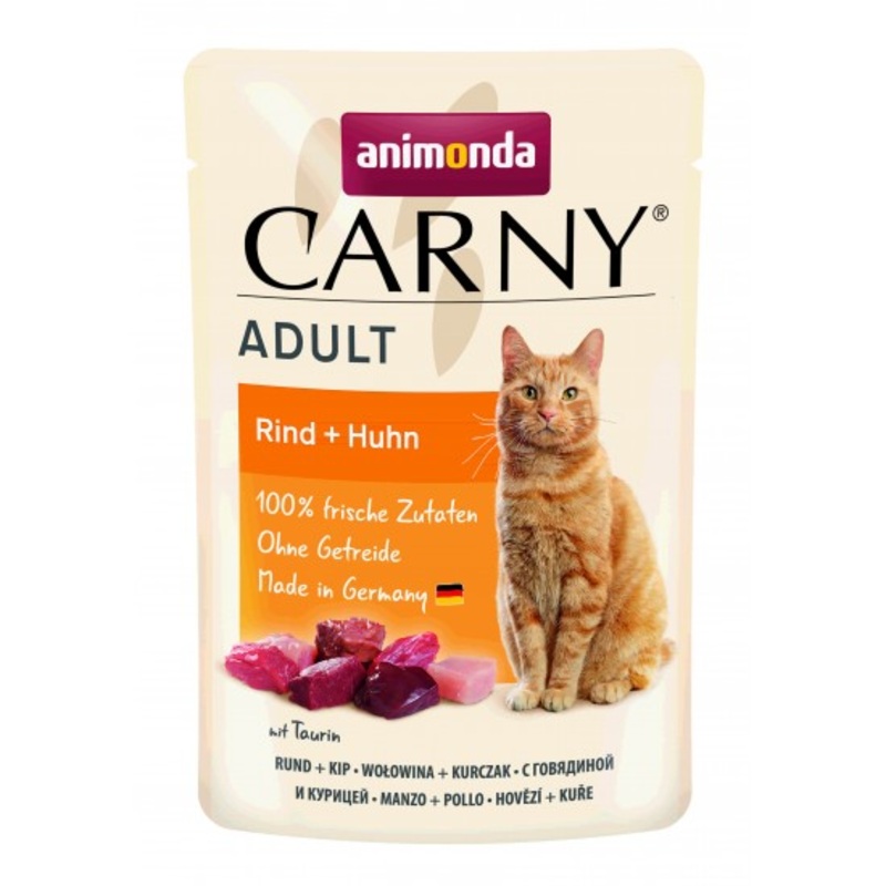 ANIMONDA Carny Pouch Adult beef + chicken 85 g.