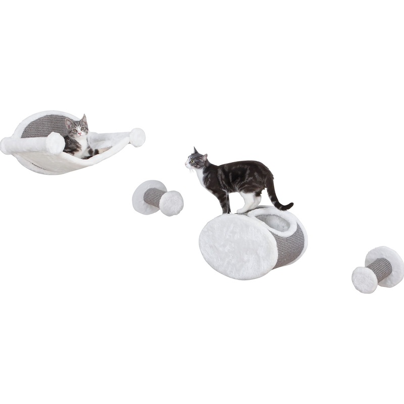 TRIXIE Wall Mounted Cat Lounge Set Hammock and Condo with Two Steps