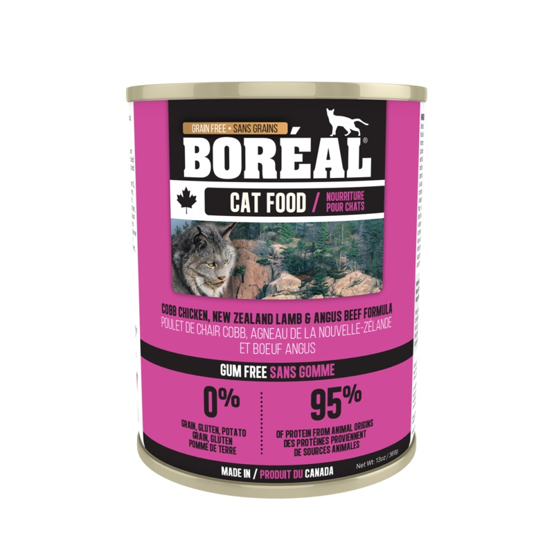 Boreal Cobb Chicken, New Zealand Lamb & Angus Beef Cat Canned Food