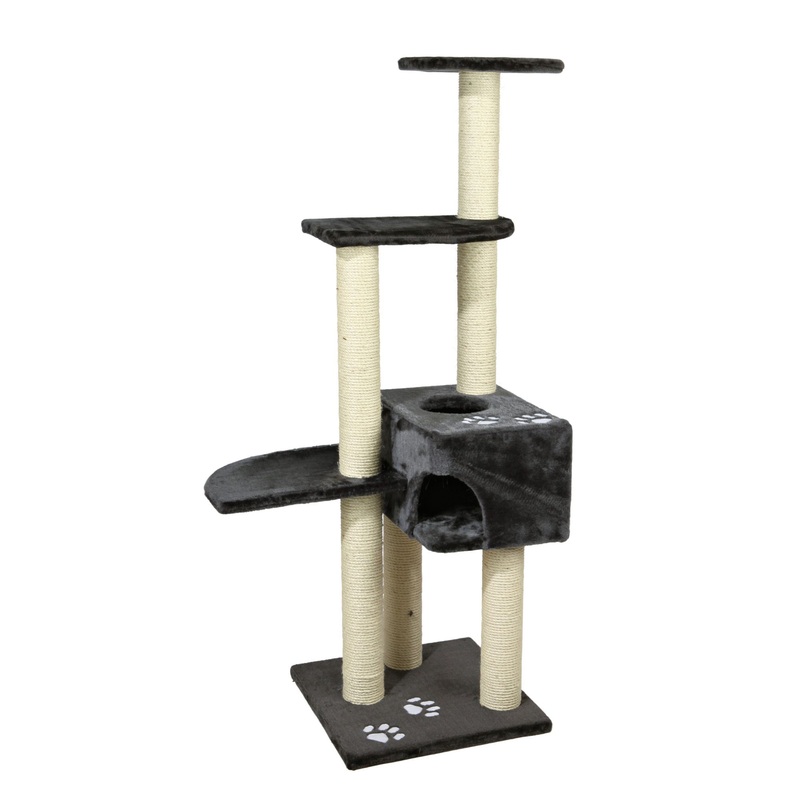 TRIXIE 55-in Alicante Cat Tree, Dark Gray